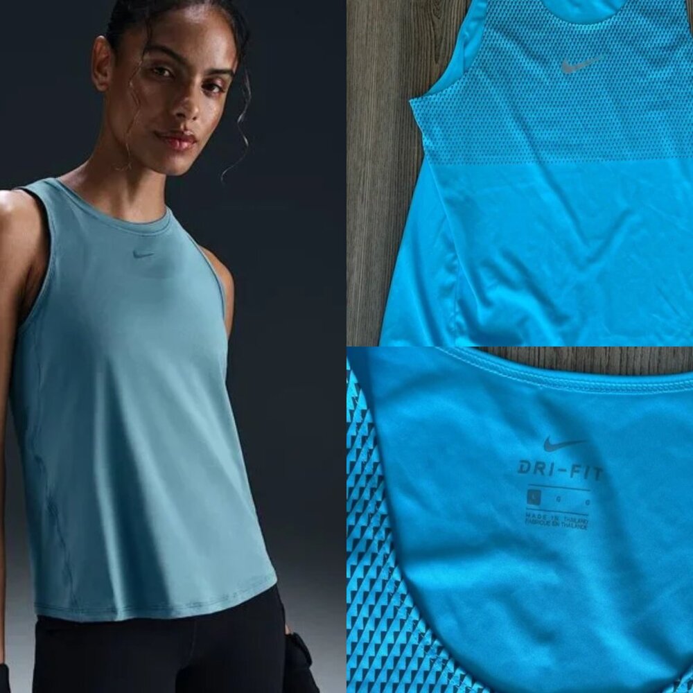 Nike Light Blue Mesh Tank Top